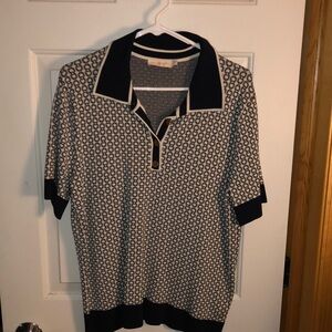Tory Burch Gemini Link Polo Shirt XL never worn NWOT